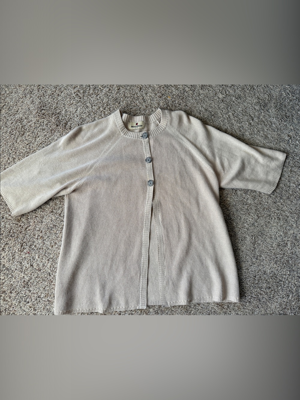Vintage Woolworth waffle knit Cardigan Sweater Woman's M Y2K Gorpcore Grandma